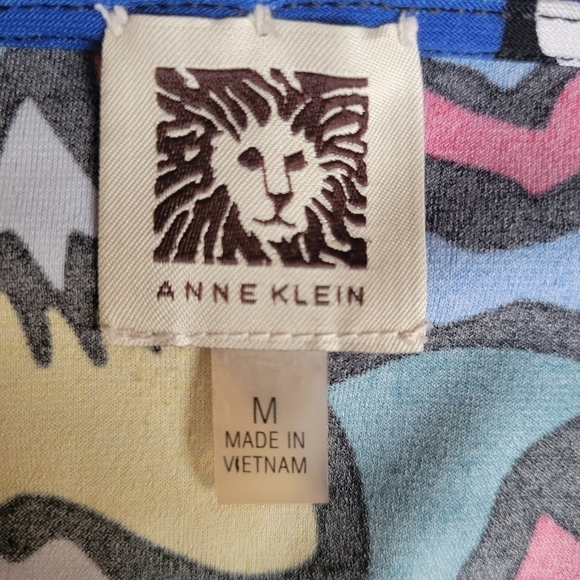 Anne Klein Pop Art Graphic Faux Wrap Dress Size Medium - Picture 6 of 6